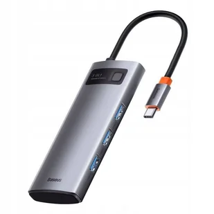 Baseus Hub Metal Gleam 5w1 Szary - Huby USB - miniaturka - grafika 2