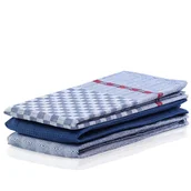 Ściereczki, gąbki, czyściki - DecoKing Zestaw ścierek kuchennych Louie - Granatowy - 3 szt. - miniaturka - grafika 1