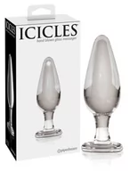 Dilda analne - Icicles No. 26 - stożkowe szklane dildo analne (półprzezroczyste) - miniaturka - grafika 1