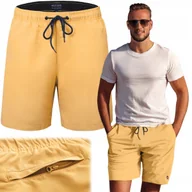Kąpielówki męskie - KAPIELÓWKI Męskie SZORTY Plażowe REGATA Kieszeń na Zamek Żółte Pako Jeans - miniaturka - grafika 1