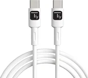Kable USB - Kabel USB Techly USB-C - USB-C 1 m Biały (ICOC-MUSB20-C60W1) - miniaturka - grafika 1