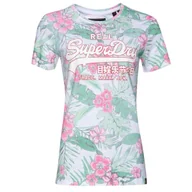 Koszulki i topy damskie - Koszulka damska Superdry Vintage Logo Tropical t-shirt z nadrukiem -S - miniaturka - grafika 1