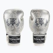 Rękawice bokserskie - Rękawice bokserskie Top King Muay Thai Super Star Air Snake white/silver - miniaturka - grafika 1