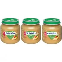 BoboVita Deserek Jabłka i banany po 4 miesiącu Zestaw 3 x 125 g - Desery dla dzieci - miniaturka - grafika 1