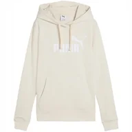 Bluzy damskie - Bluza damska Puma ESS No.1 Logo Hoodie kremowa 682391 87 2XL - miniaturka - grafika 1
