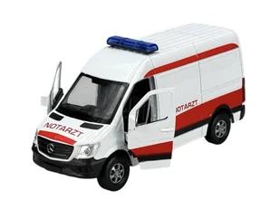 WELLY MERCEDES-BENZ SPRINTER PANEL VAN KARETKA BIAŁA 1:34 43730 - Samochody i pojazdy dla dzieci - miniaturka - grafika 1
