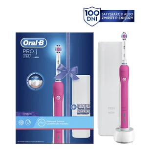 Oral-B Pro 750 3D Różowy - Szczoteczki elektryczne - miniaturka - grafika 1