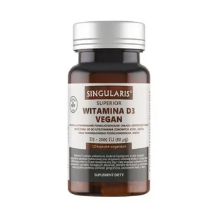 Suplement diety, SINGULARIS Superior witamina D3 vegan 2000 IU, 120kaps. - Witaminy i minerały - miniaturka - grafika 1