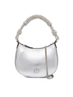 Torebki damskie - PINKO Torebka Half Moon Baby C + Manico Al 25-26 PLTT 105913 A2WD Srebrny - miniaturka - grafika 1