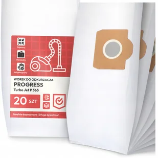 20x Worek do Odkurzacza Progress Turbo Jet P 565 Syntetyczny Pojemny Worki - Worki do odkurzaczy - miniaturka - grafika 1