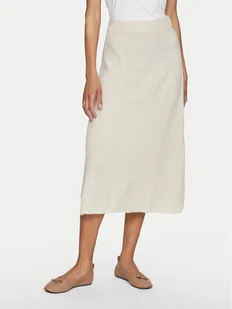 Vila Spódnica midi Olina 14098891 Beżowy Regular Fit - Spódnice - miniaturka - grafika 1