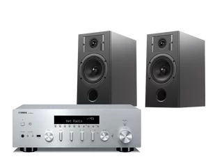Yamaha R-N600A (srebrny) + Diva 3 (czarny) - Zestawy stereo - miniaturka - grafika 1