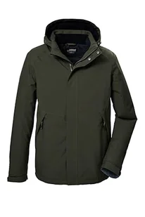killtec Męska kurtka funkcyjna/kurtka outdoorowa z odpinanym kapturem KOW 4 MN JCKT, dark moss, XL, 41843-000 - Kurtki męskie - miniaturka - grafika 1