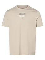 Koszulki męskie - Armani Exchange - T-shirt męski, biały|beżowy - miniaturka - grafika 1
