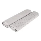 Otulacze - Jasnoszary muślinowy otulacz dziecięcy 120x120 cm Lil Planet – Roba - miniaturka - grafika 1