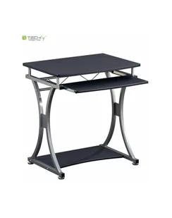 Techly Biurko Techly Techly Biurko komputerowe Compact 700x550 z półką na klawiaturę czarny grafit 307308 - Biurka - miniaturka - grafika 3