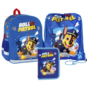 Psi Patrol Chase Niebieski zestaw przedszkolny dla chłopca Plecak, piórnik z wyposażeniem, worek Uniwersalny - Zestawy szkolne - miniaturka - grafika 1