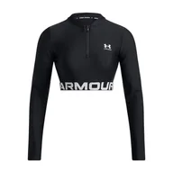 Bluzy damskie - Top treningowy damski Under Armour Heat Gear Rib 1/4 Zip - miniaturka - grafika 1
