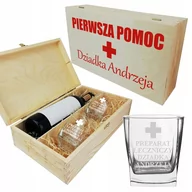 Szklanki - ZESTAW APTECZKA SZKLANKA NA DZIEŃ DZIADKA PREZENT - miniaturka - grafika 1