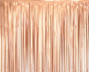 Kurtyna - zasłona na drzwi matowa różowe złoto - 100 x 200 cm - Sylwester - miniaturka - grafika 1