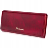 Portfele - Damski portfel skórzany Alessandro Paoli AP 68-62 czerwony - miniaturka - grafika 1