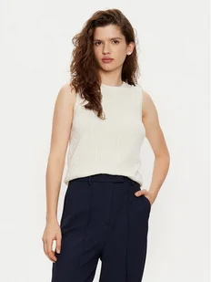 Tommy Hilfiger Kamizelka WW0WW43956 Écru Regular Fit - Kamizelki damskie - miniaturka - grafika 1