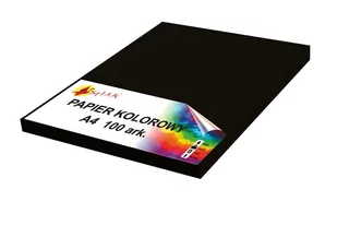 Papier kolorowy A4 80g czarny 100 arkuszy - Szkolne artykuły papiernicze - miniaturka - grafika 1