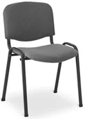 Fotele i krzesła biurowe - Elior Szare Metalowe Sztaplowane Krzesło Konferencyjne Iso B7-T98 - miniaturka - grafika 1