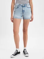 Spodnie sportowe damskie - Noisy May Dżinsowe szorty - NMMoni Kobiety Bawełna niebieski jednolity, S - miniaturka - grafika 1