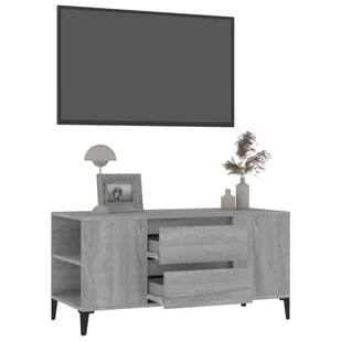 Lumarko Szafka pod TV, szary dąb sonoma, 102x44,5x50 cm - Szafki RTV - miniaturka - grafika 6