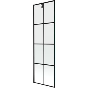 Mexen Next parawan nawannowy 1-skrzydłowy 60 x 150 cm, czarny wzór, czarny - Parawany nawannowe - miniaturka - grafika 1