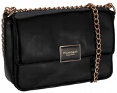 Torebki damskie - TOREBKA CZARNA MONNARI WIZYTOWA ŁAŃCUSZEK LOGO - miniaturka - grafika 1