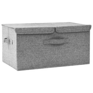 vidaXL vidaXL Pojemnik do przechowywania, tkanina, 50x30x25 cm, szary - Pudła i pojemniki do przechowywania - miniaturka - grafika 1