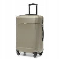 Walizki - PUCCINI Walizka Średnia Podróżna Na Kółkach Twarda ABS Szampański ABS029B-6C - miniaturka - grafika 1