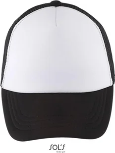 SOLs 03091 Czapka dziecięca Bubble Kids Cap, 5-panelowa - Kolor: Biały/czarny - Rozmiar: Jeden rozmiar - Czapki dla dzieci - miniaturka - grafika 1