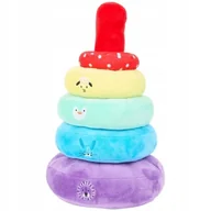 Zabawki interaktywne dla dzieci - Baby Universe Miękka wieża piramida do układania 5el. kolory klasyczne 30cm - miniaturka - grafika 1