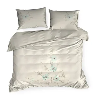Euro Firany Pościel 220 x 200 Haftowana Haft6/St/ Krem + Mięta 1224687 - Pościel - miniaturka - grafika 1