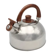 Czajniki na gaz - Czajnik stalowy z gwizdkiem tradycyjny na gaz indukcję 2.5L srebrny BRUNBESTE BB-2268 - miniaturka - grafika 1