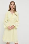 Sukienki - Ivy Oak sukienka kolor żółty mini rozkloszowana - miniaturka - grafika 1