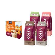 Kawa - ZESTAW - Kawy mielone Costa Coffee 4x500g + Ptasie Mleczko Wedel Caffe Frappe Costa Coffee 340g - miniaturka - grafika 1