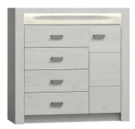 Komody - Komoda do salonu kraft biały P6-D35 - miniaturka - grafika 1