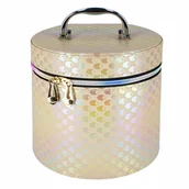 Kosmetyczki, organizery i kuferki - Adar Kuferek M z lusterkiem na zamek 17x17x16cm Mix - miniaturka - grafika 1