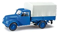 Samochody i pojazdy dla dzieci - Herpa Framo V901/2 z płócienną plandeką, błękitny 303200 - miniaturka - grafika 1