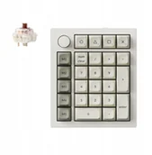 Klawiatury - Keychron Q0 Max QMK Custom Number Pad Fully Assembled Knob / Shell White / Gateron Jupiter Brown - miniaturka - grafika 1