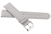 Akcesoria do zegarków - Skórzany pasek do zegarka 14 mm JVD R41614-14 jasnoszary - miniaturka - grafika 1