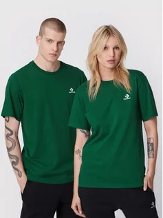 Koszulki i topy damskie - Converse T-Shirt Unisex Go-To 10023876-A03 Zielony Standard Fit - grafika 1