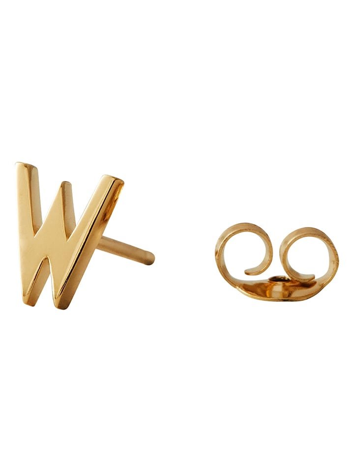 Design Letters Pozłacane kolczyki-wkrętki 