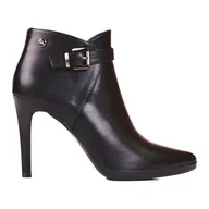 Botki damskie - Eleganckie botki na szpilce Sergio Leone czarne - miniaturka - grafika 1