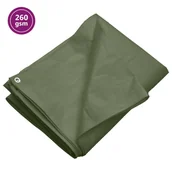 Folie budowlane - vidaXL Plandeka, 260 g/m², 2x3 m, zielona, HDPE - miniaturka - grafika 1
