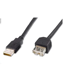 Kabel USB PremiumCord USB-A - USB-A 5 m Czarny (kupaa5bk) - Kable USB - miniaturka - grafika 2